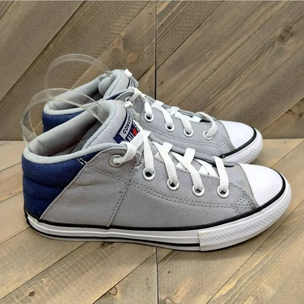 Converse Chuck Taylor All‎ Star Hi Street Casual Sneakers Youth Size 3 Grey Blue